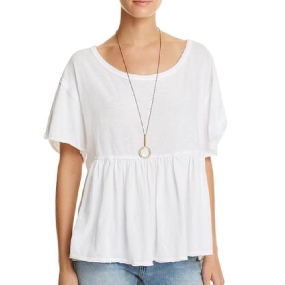 Free people white peplum tee